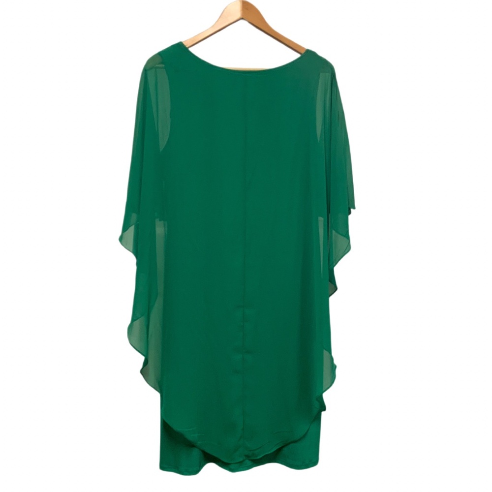 Glamour Nights Green Chiffon Overlay Dress – Size 16 – NWT - Picture 3 of 11